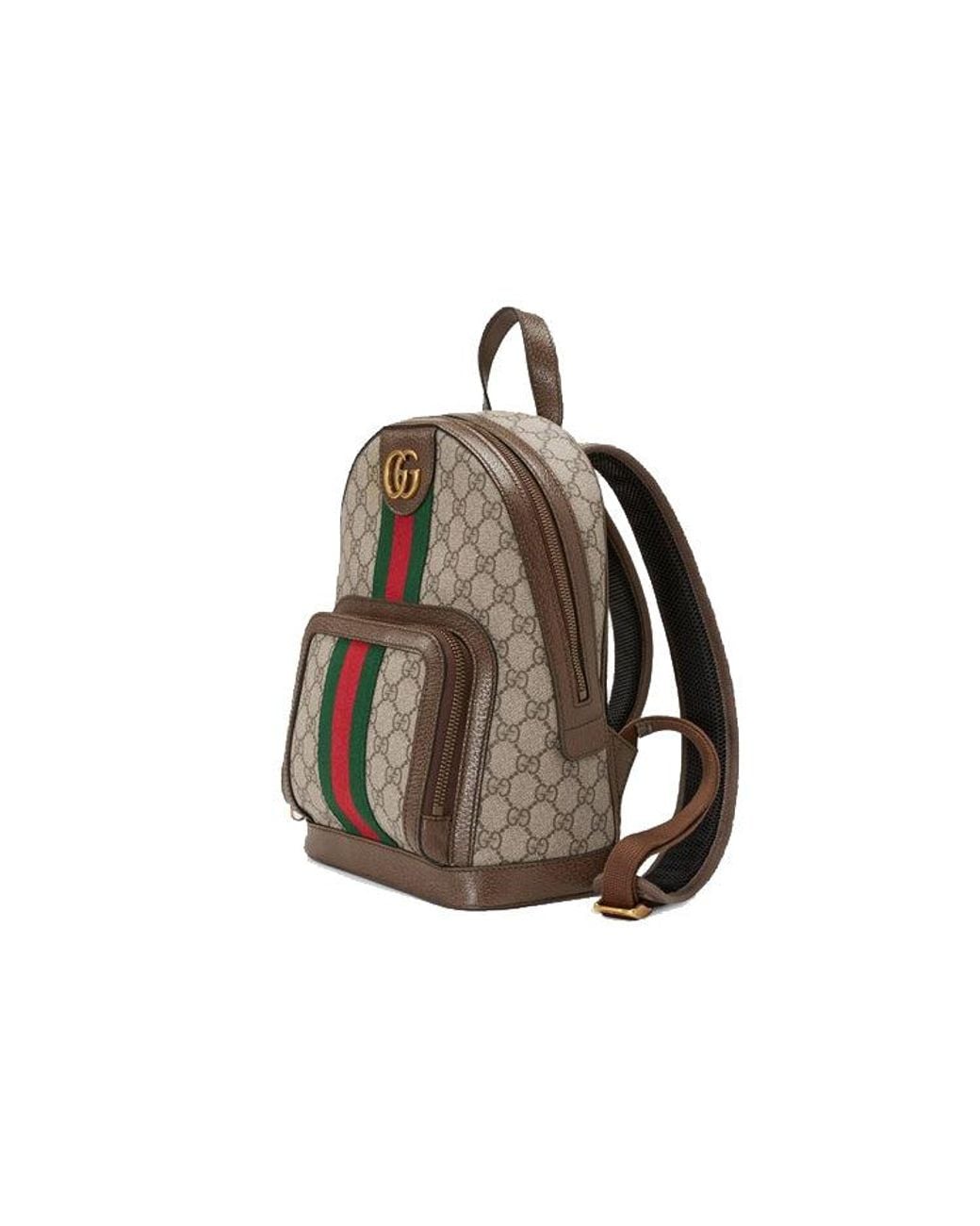 Gucci Brown Ophidia Gg Supreme Monogram Small Backpack for men