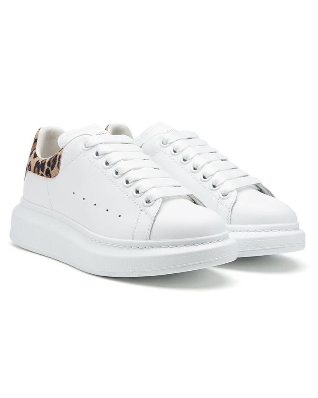 McQueen White (Wmns) Oversized Sneaker Leopard Suede'