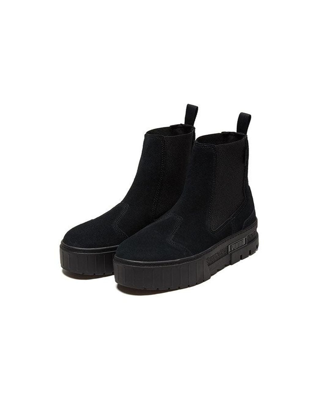 PUMA Black (Wmns) Mayze Chelsea Suede 'Triple'