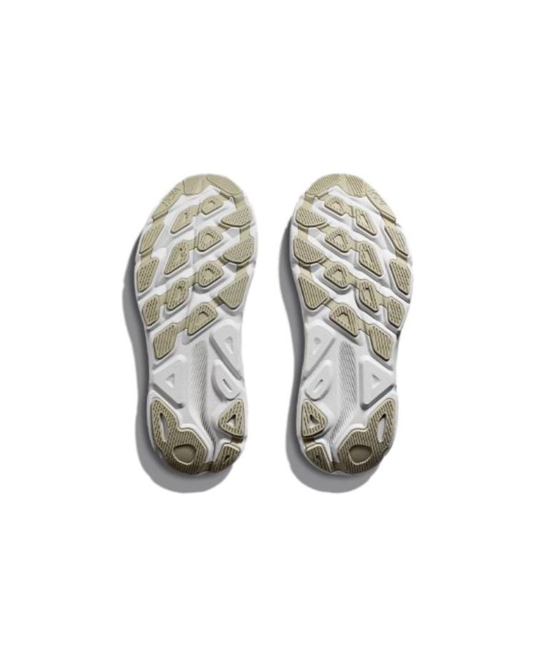Hoka One One White Clifton 9 2E Wide 'Oat Milk' for men
