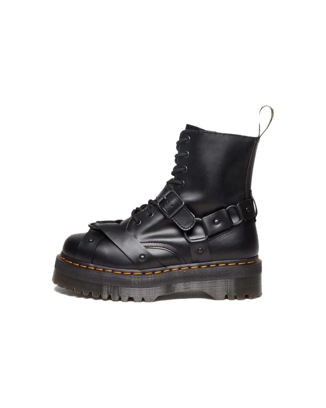 Dr. Martens Black Jadon Harness Leather Platform Boots
