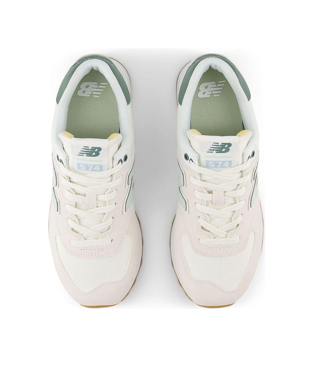 New Balance White (Wmns) 574 Core 'Sea Salt New Spruce'