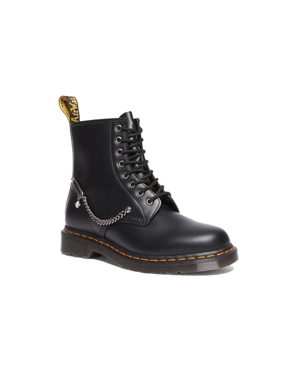 Dr. Martens Black (Wmns) 1460 Swarovski Leather Lace Up Boots