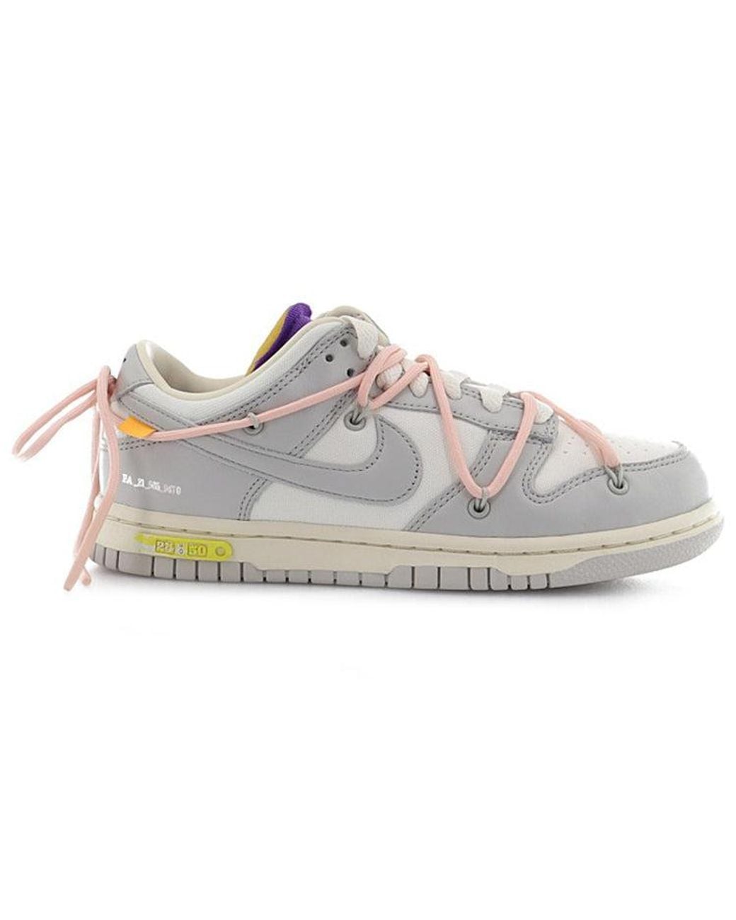 Nike Gray X Off- Dunk Low 'Lot 24 Of 50' for men