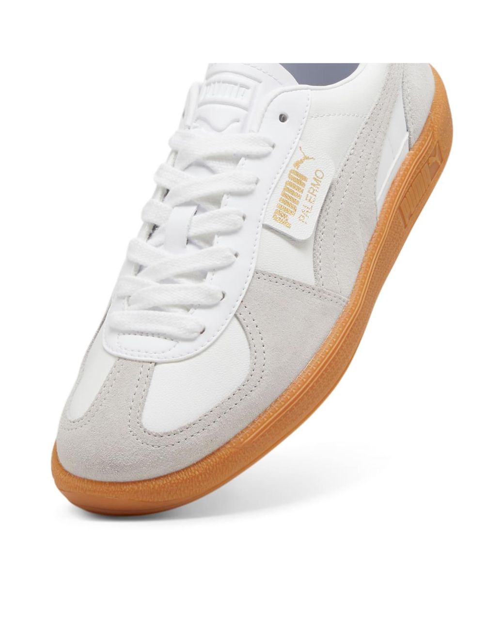 PUMA White Palermo Leather Glacial Gum' for men