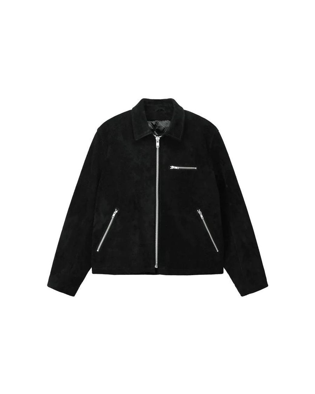 Stussy 8 Ball Suede Bing Jacket in Black for Men | Lyst UK