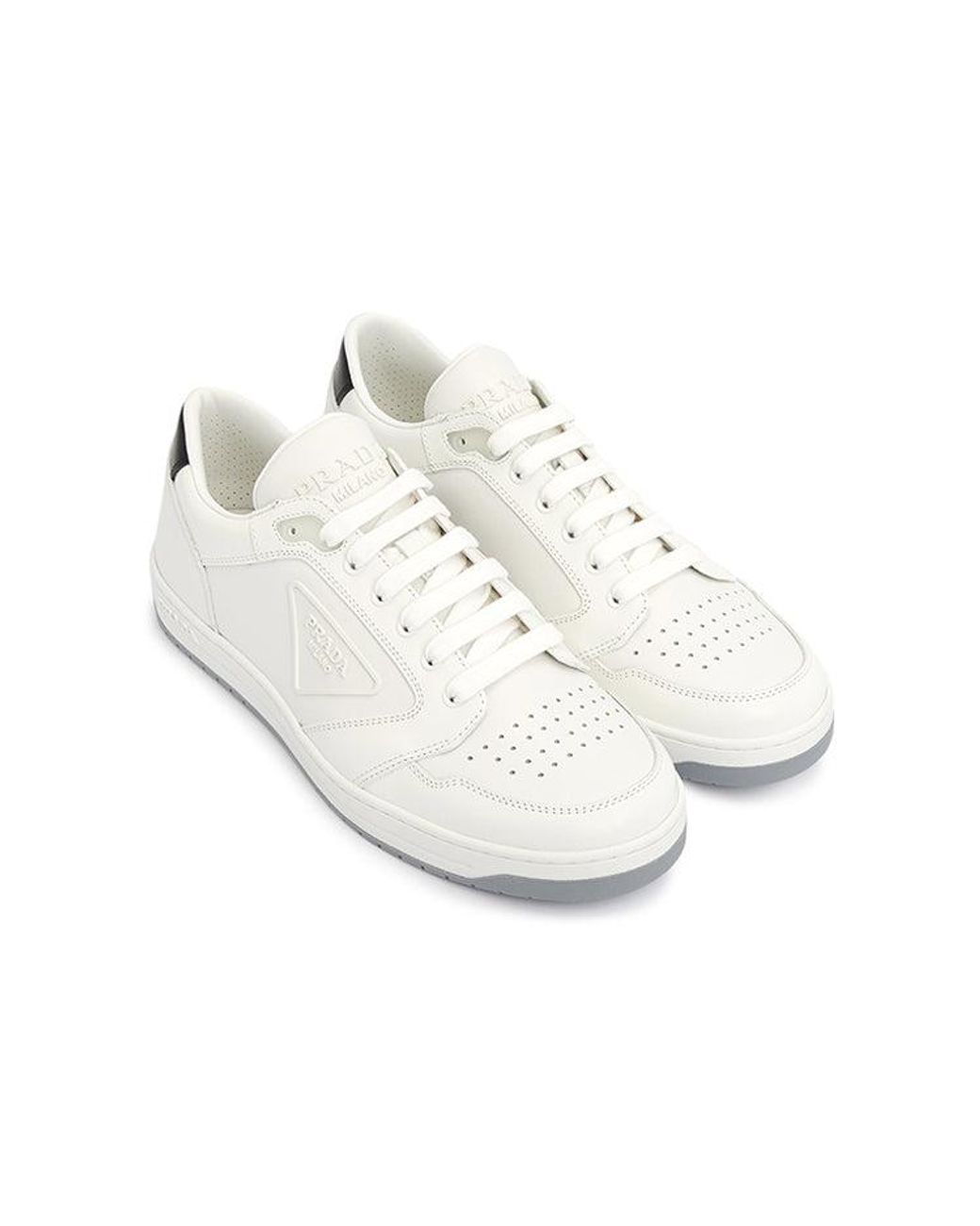 Prada White (Wmns) District Leather Sneakers