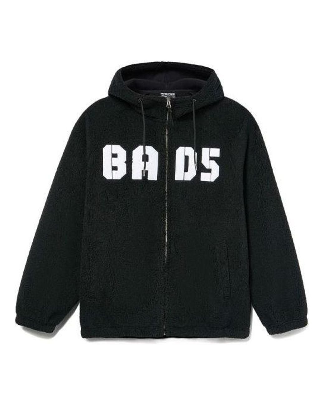 Li-ning Black Badfive Logo Full Zip Hooded Jacket for men