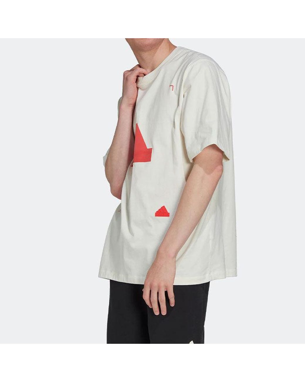 Adidas White Oversized T Shirt for men