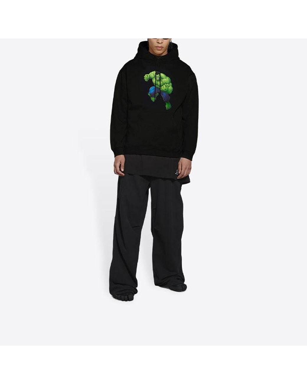 Balenciaga Blue X Marvel Hulk Hoodie Medium Fit for men