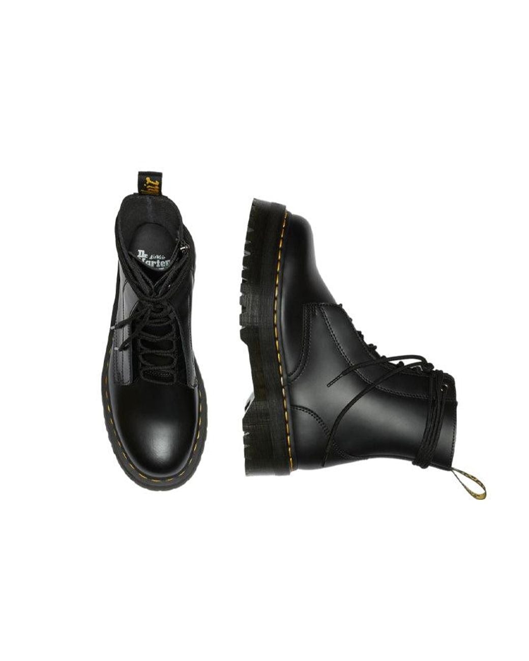 Dr. Martens Black Jarrick Smooth Leather Platform Boots