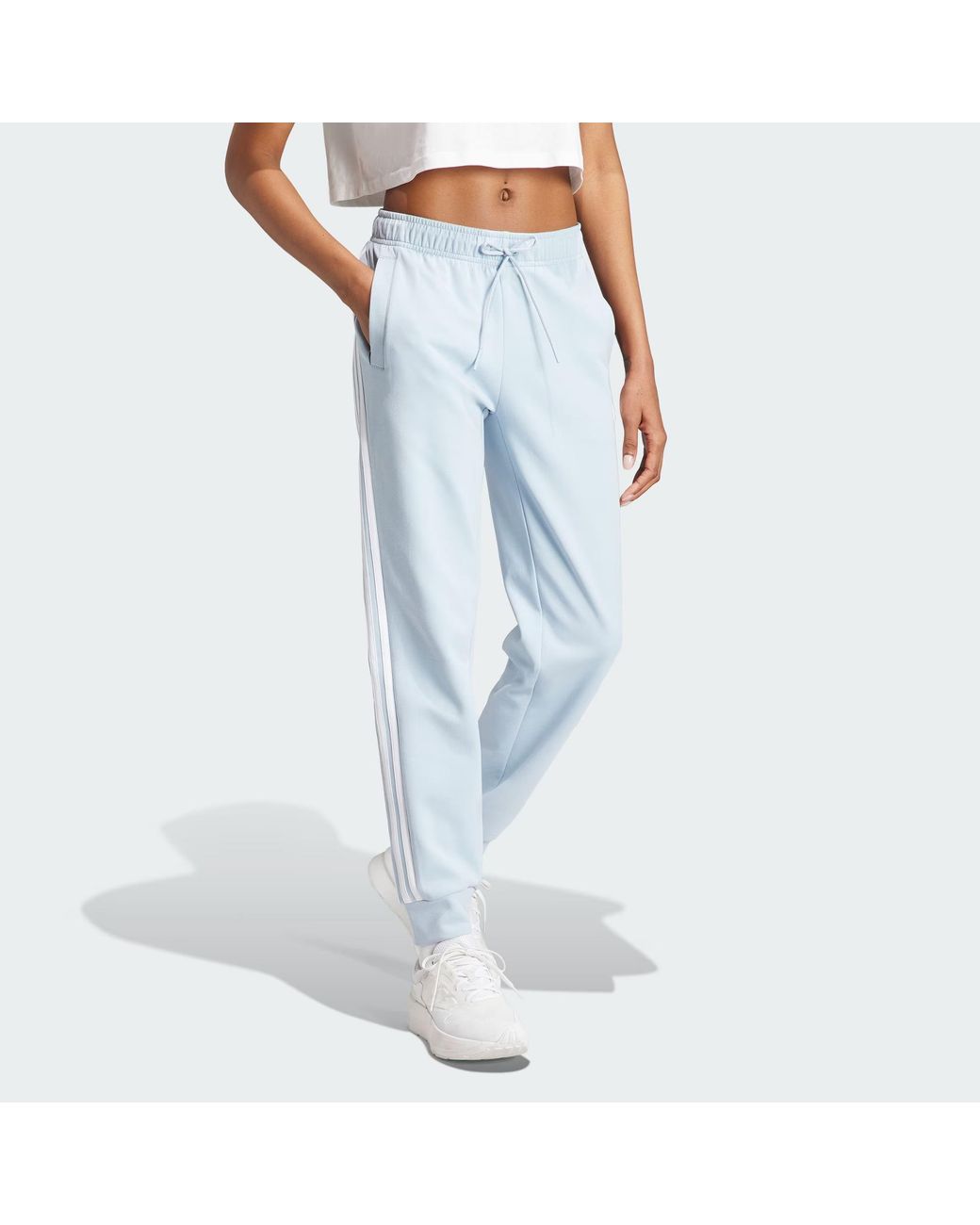 Adidas Blue (Wmns) Future Icons 3-Stripes Regular Pants Asia Sizing