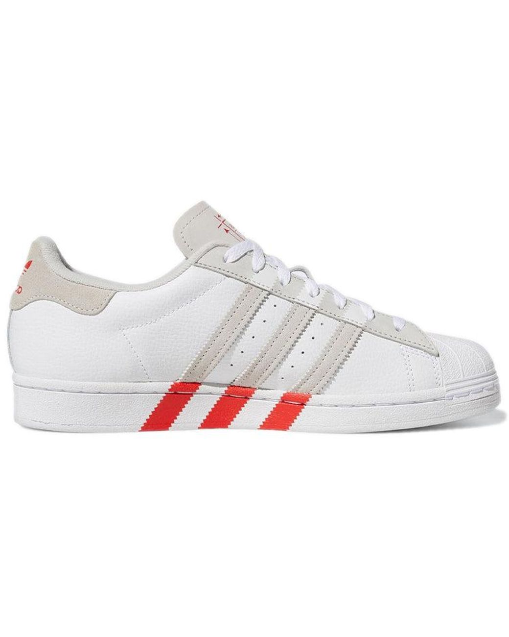 Adidas White Superstar 'Extended 3-Stripes' for men