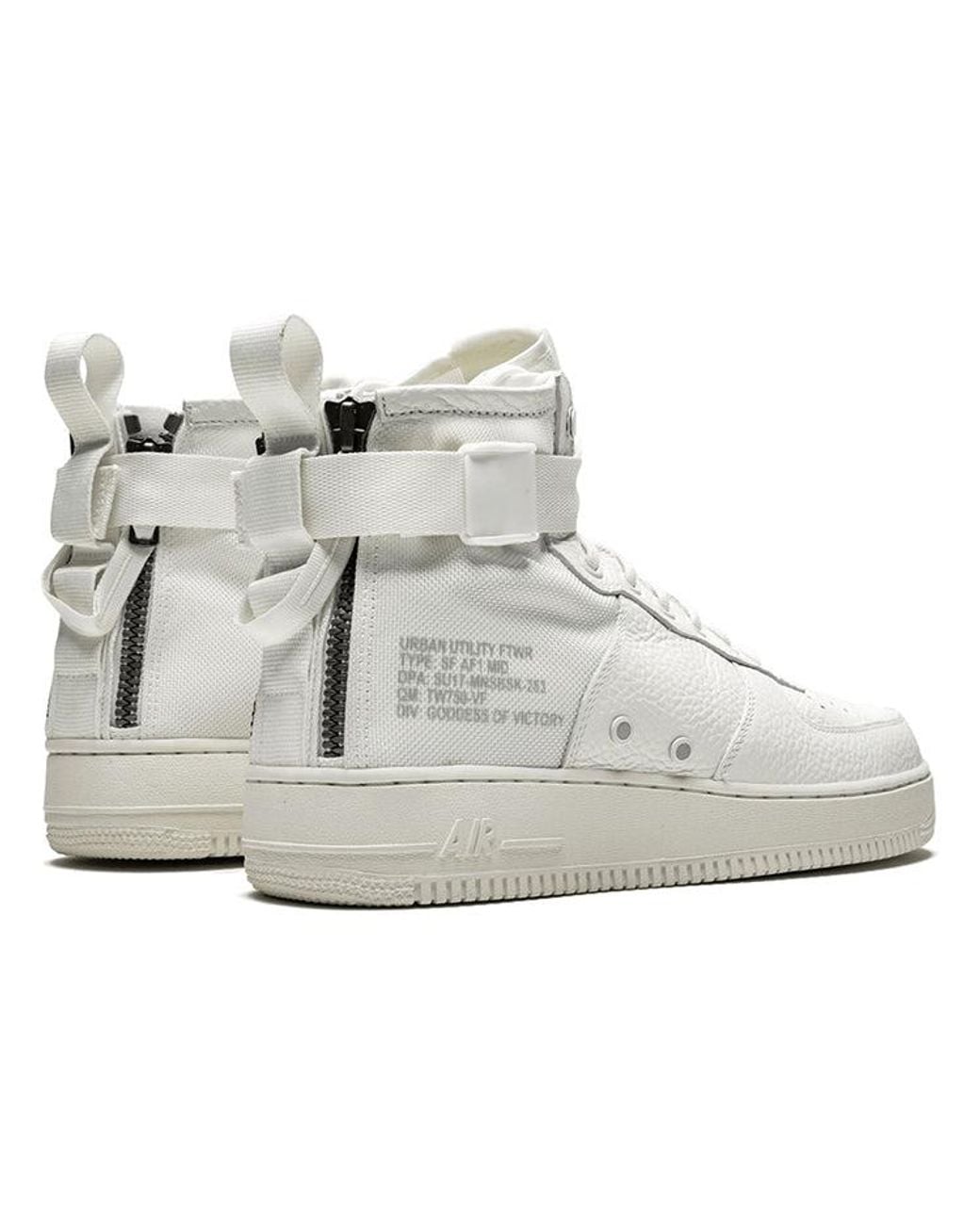 Nike Metallic Sf Air Force 1 Mid 'Triple Ivory' for men