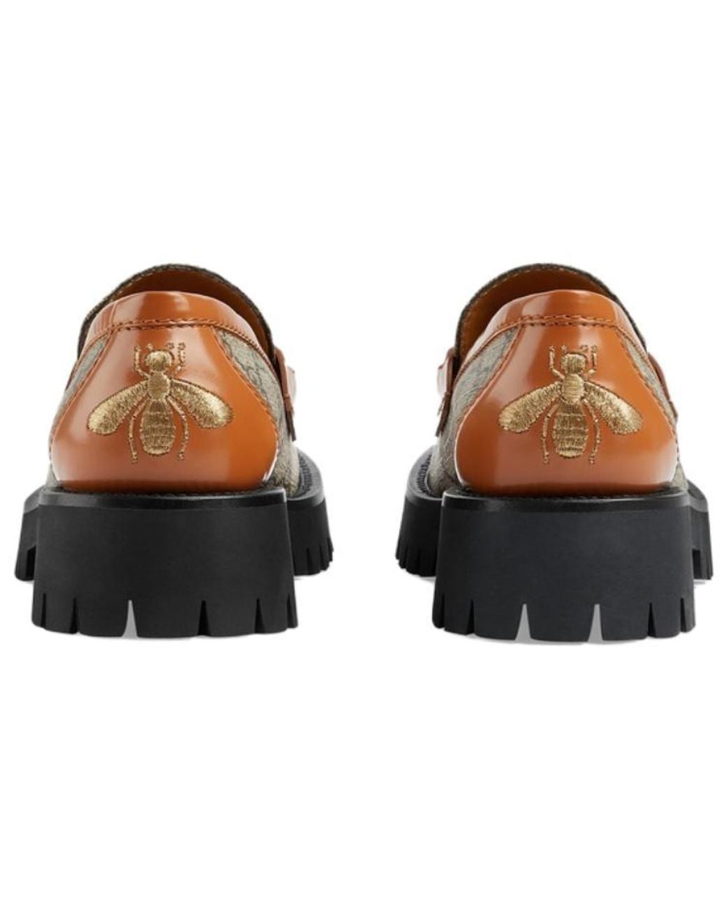 Gucci Brown (Wmns) Gg Canvas Platform Loafers Horsebit Leather'