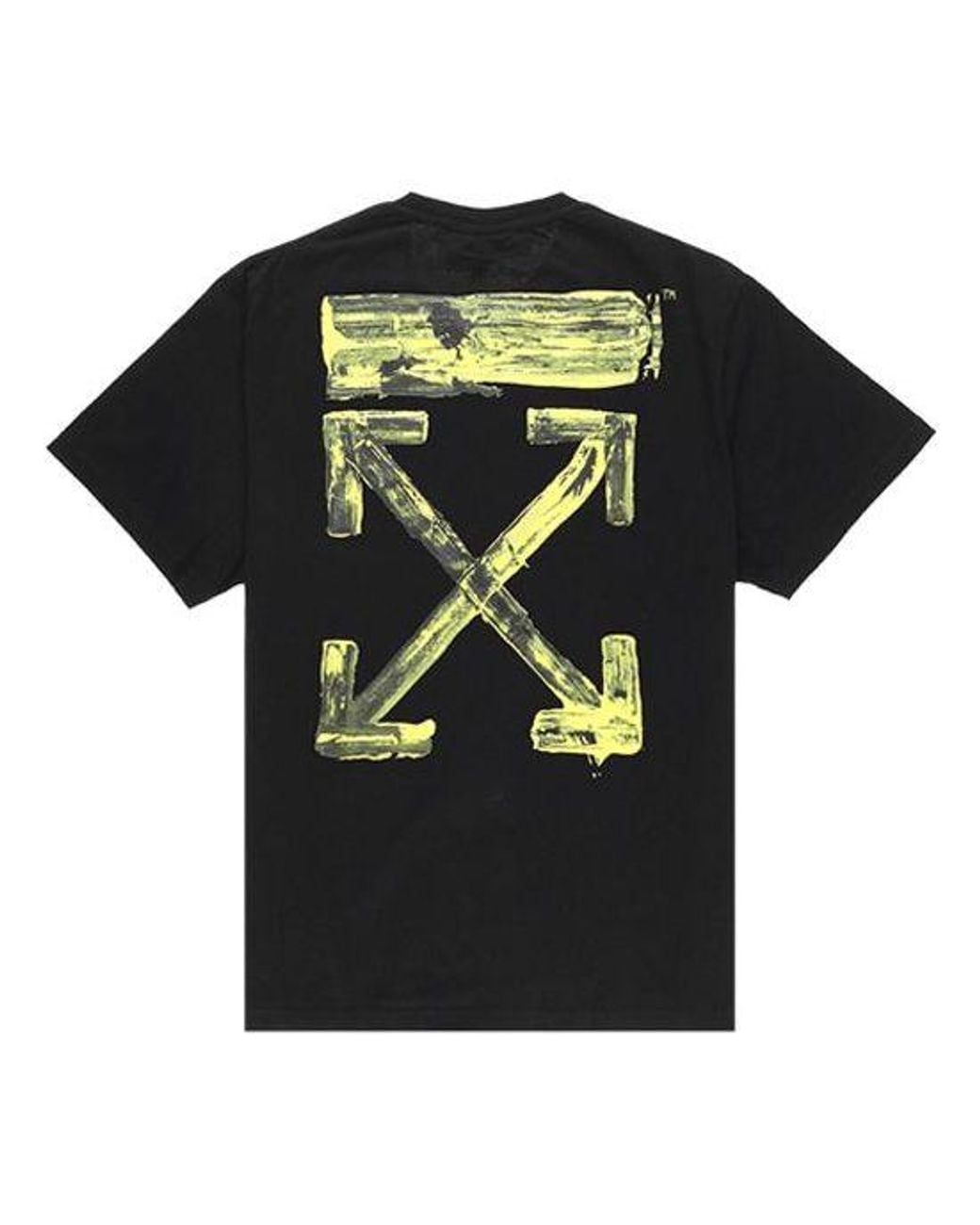 Off-White c/o Virgil Abloh Black Arrows Sketch Short Sleeve Loose Stripe for men