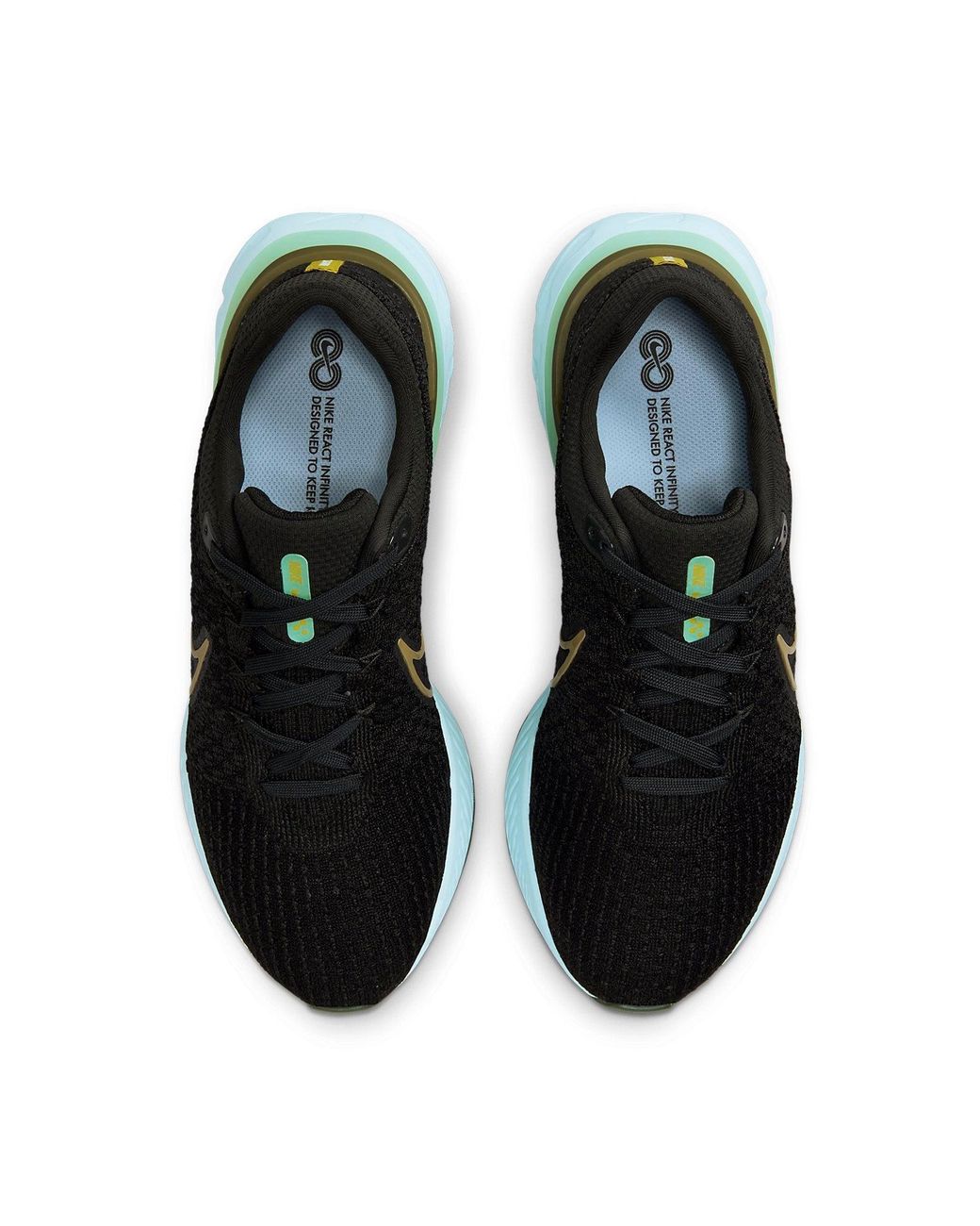Nike Black React Infinity Run Flyknit 3 'Night Forest Enamel' for men