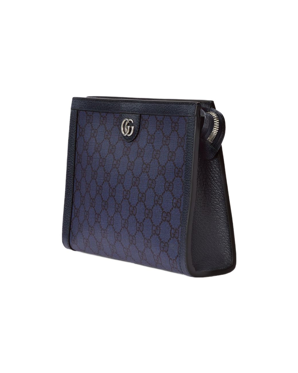 Gucci Blue Ophidia Gg Supreme Canvas Pouch 'Dark' for men