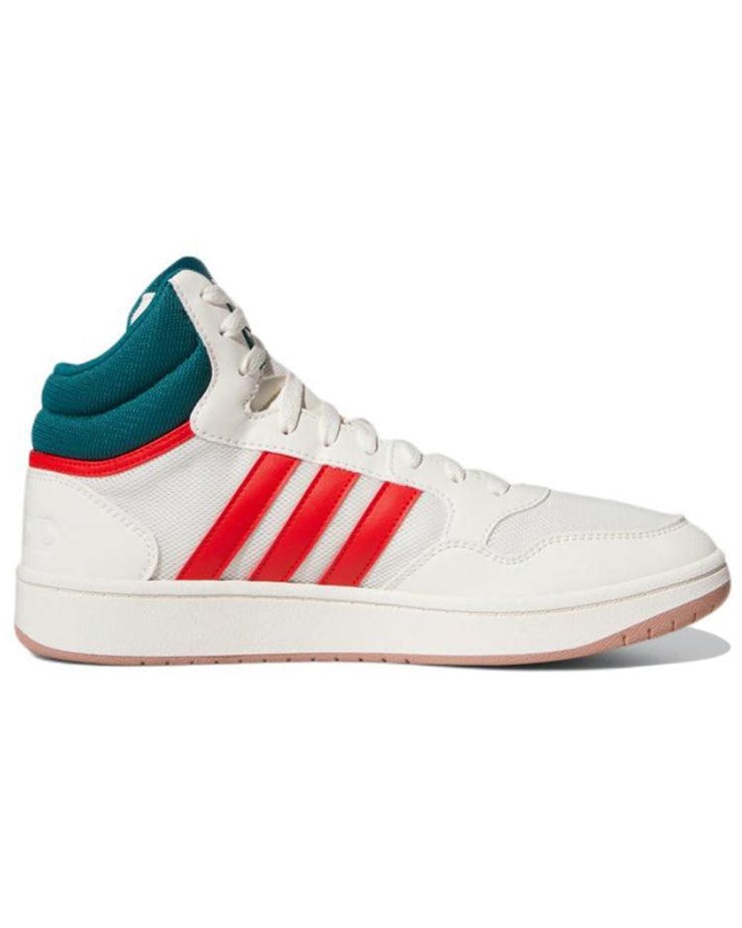Adidas White Hoops 3.0 Mid Vivid' for men