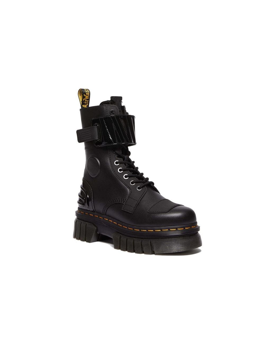 Dr. Martens Black Dr.Martens Audrick 10-Eye Alternative Leather Lace Up Boots