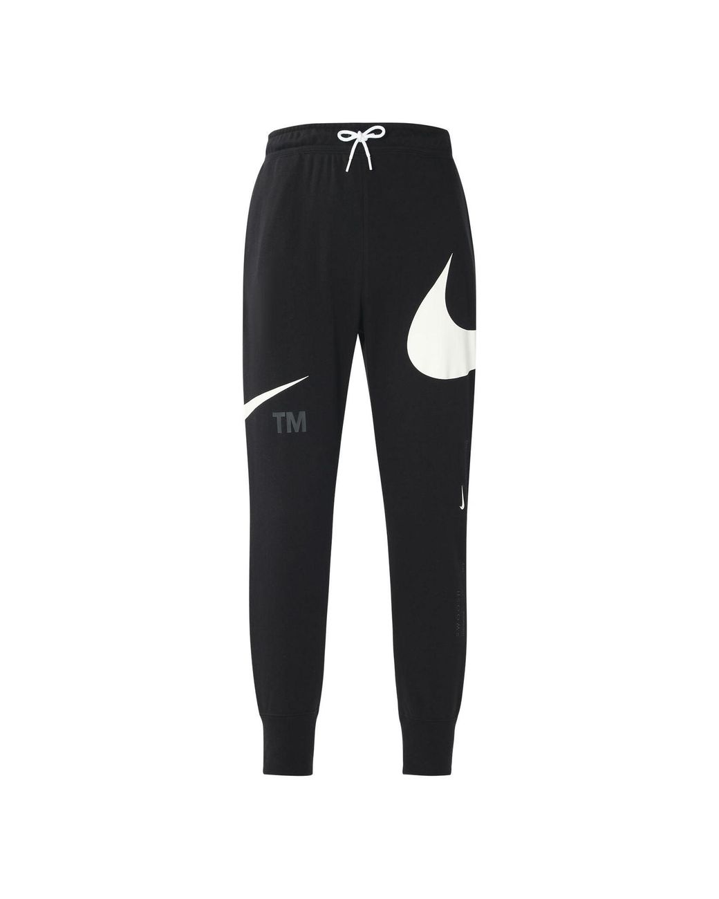 Nike Black Large Logo Lacing Knit Bundle Feet Sports Pants/Trousers/Joggers Autumn for men
