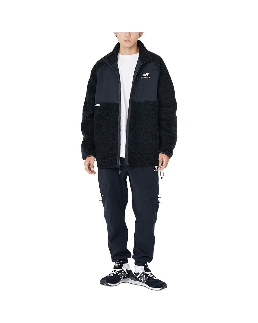 New Balance Black Lifestyle Cotton Warm Coat for men