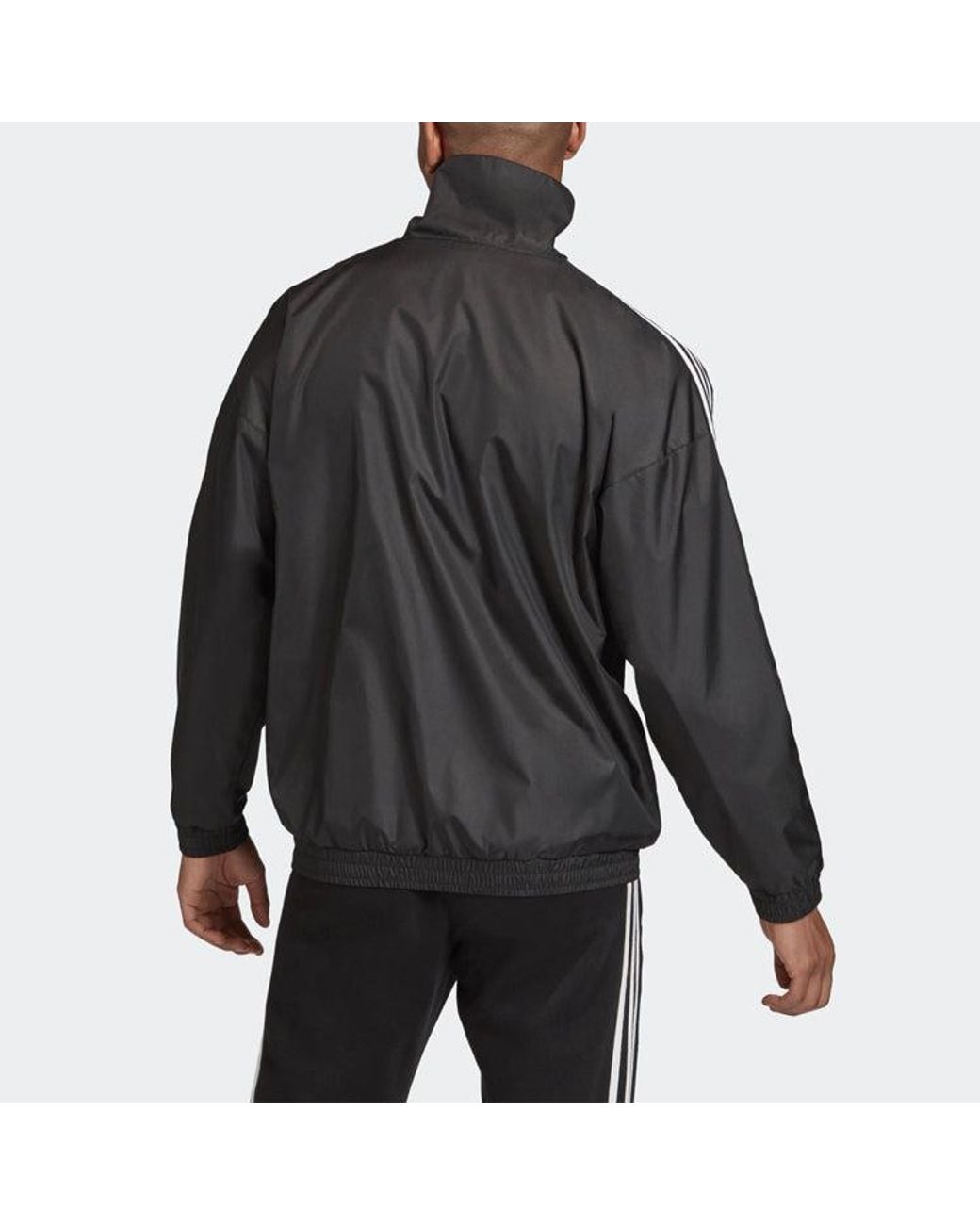 Adidas Black Casual Loose Training Sports Running Jacket for men