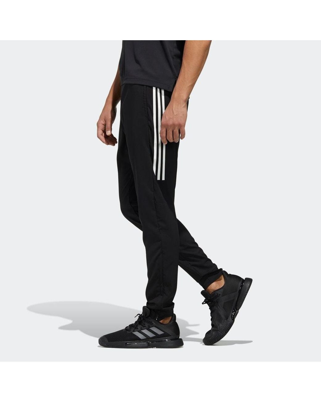 Adidas Black Cctcb 3S Wv Pnt Tennis Sports Long Pants for men