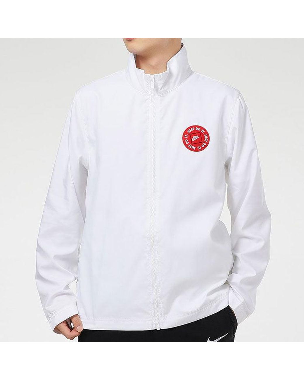 Nike White Logo Printing Sports Jacket for men