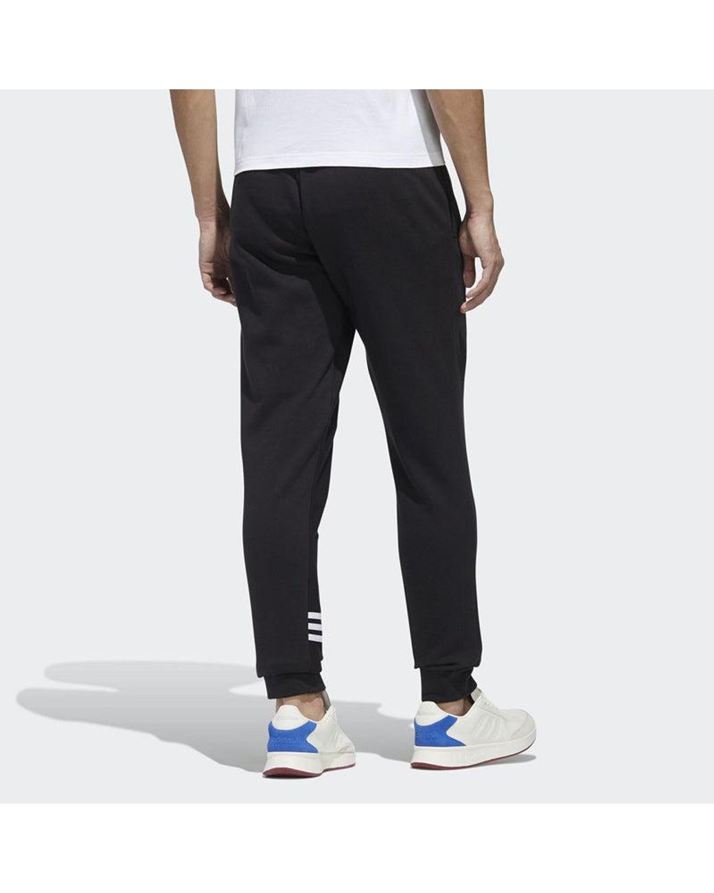 Adidas Black M E Comf Pt Stripe Running Bundle Feet Sports Pants for men