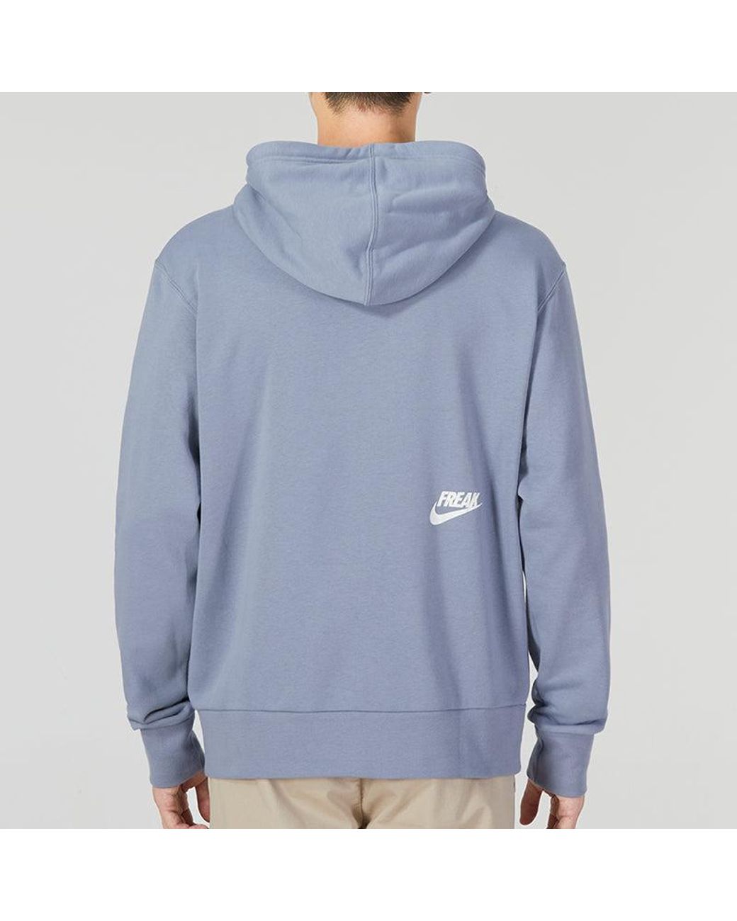 Nike Blue Logo Printing Drawstring Hooded Casual for men