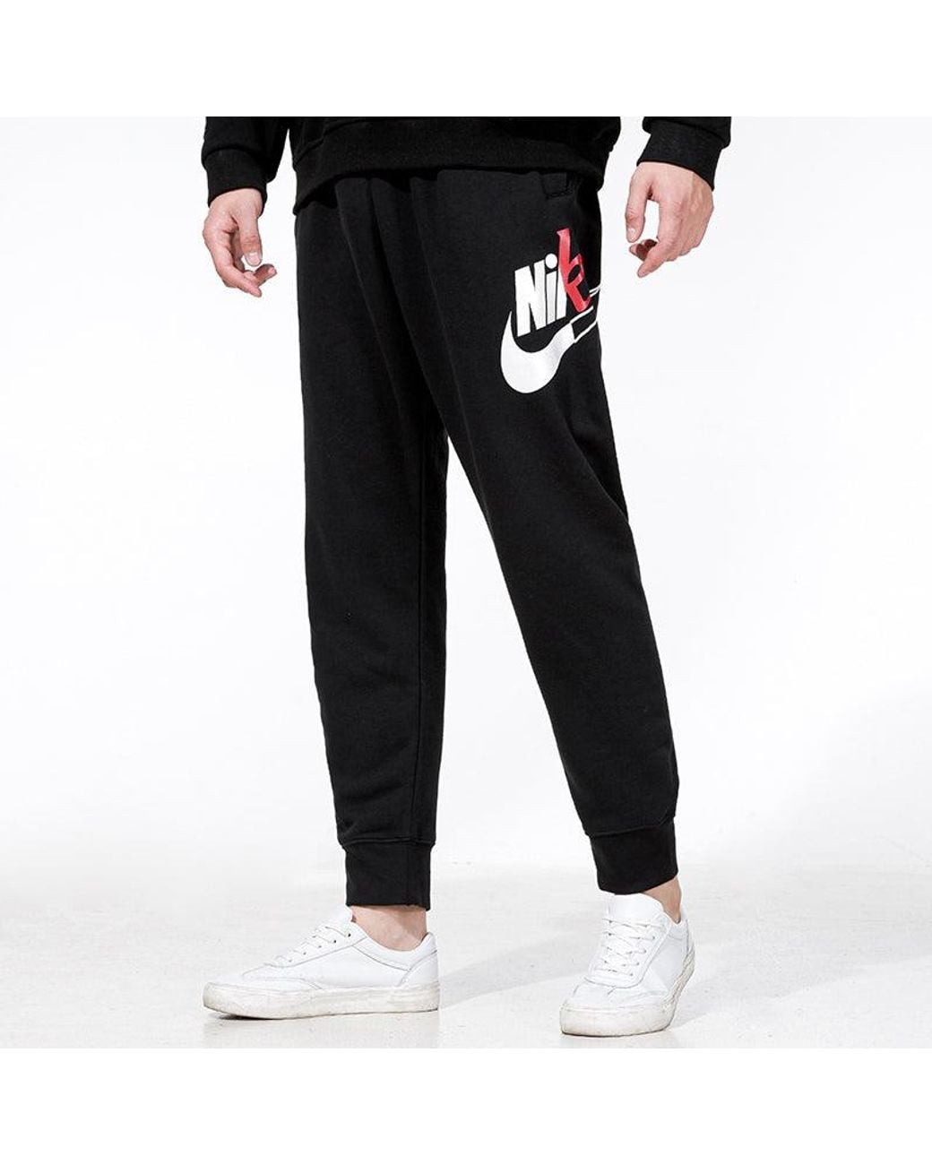 Nike Black Fleece Lined Stay Warm Bundle Feet Sports Pants/Trousers/Joggers for men