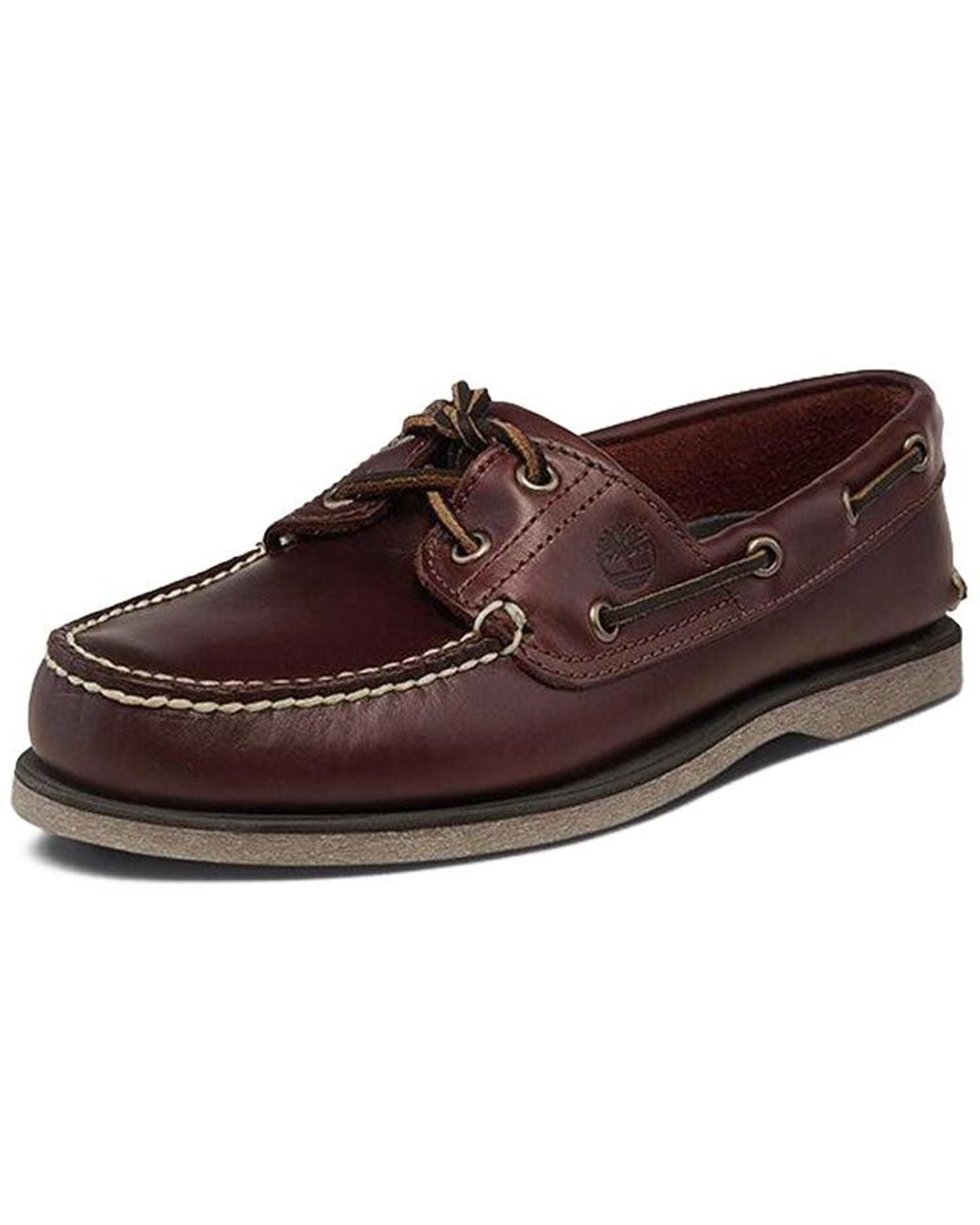 Timberland Brown Classic Leather 2-Eye Boat Shoes for men