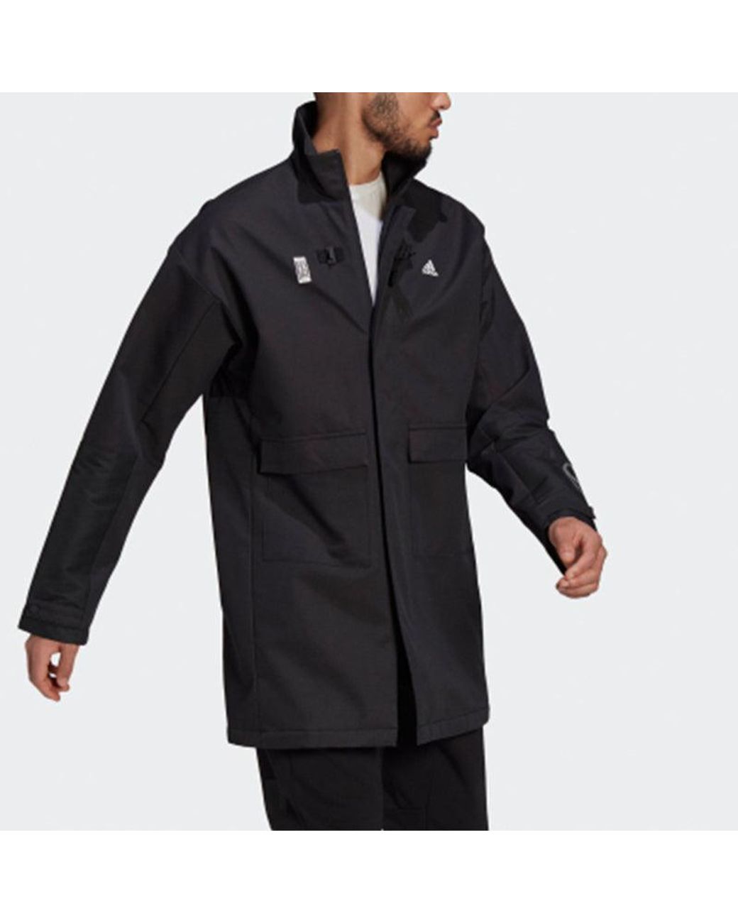 Adidas Blue Wj Jkt Long Woven Training Casual Sports Jacket for men