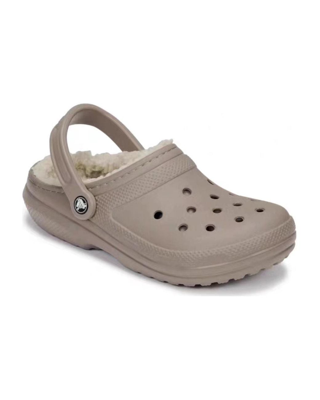 CROCSTM Brown Classic Lined Clogs 'Mushroom Bone' for men