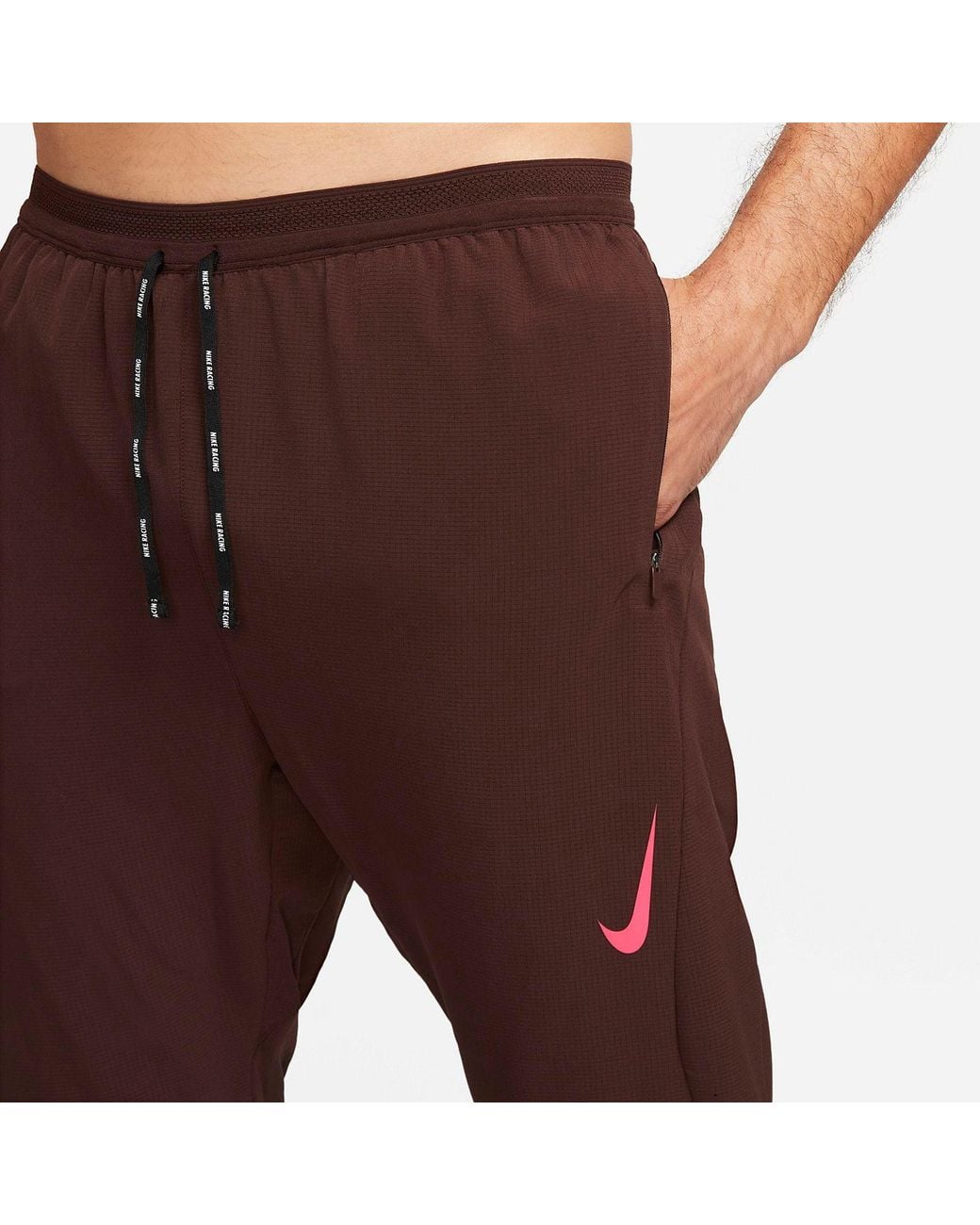 Nike Brown Dri-Fit Adv Aeroswift Racer Running Pants for men