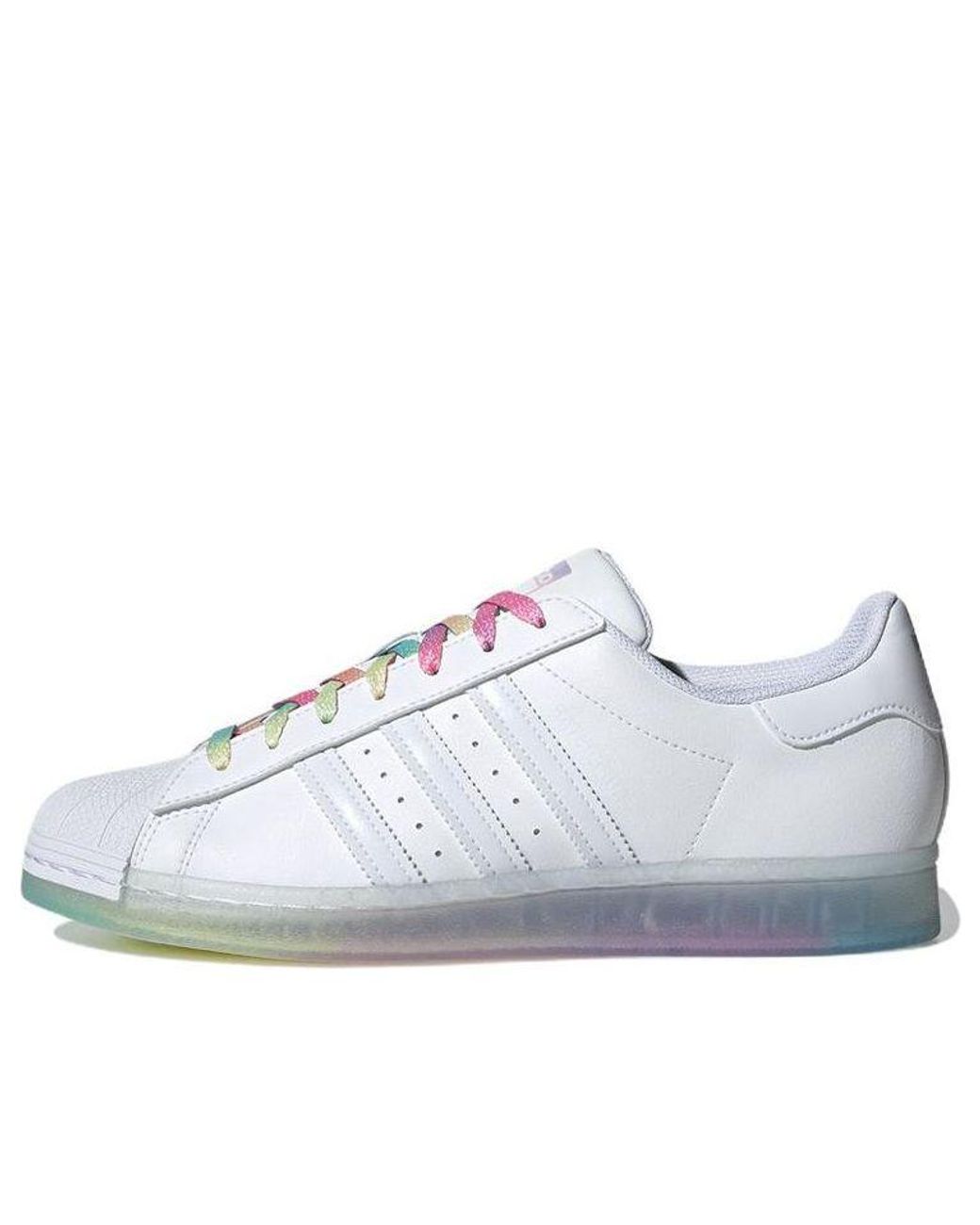 Verval Kanon Lui adidas Originals Adidas Superstar 'white Rainbow Sole' for Men | Lyst