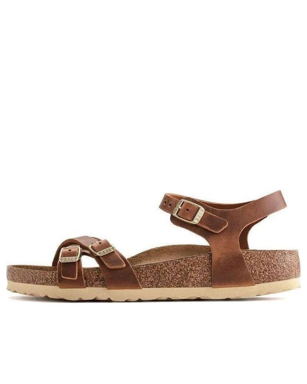 Birkenstock Brown (Wmns) Kumba Oiled Leather Narrow Fit 'Cognac'