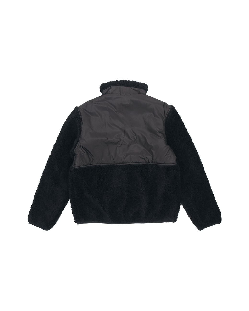 PUMA Blue Sherpa Contrasting Colors Sports Lamb's Wool Stand Collar Logo Jacket for men
