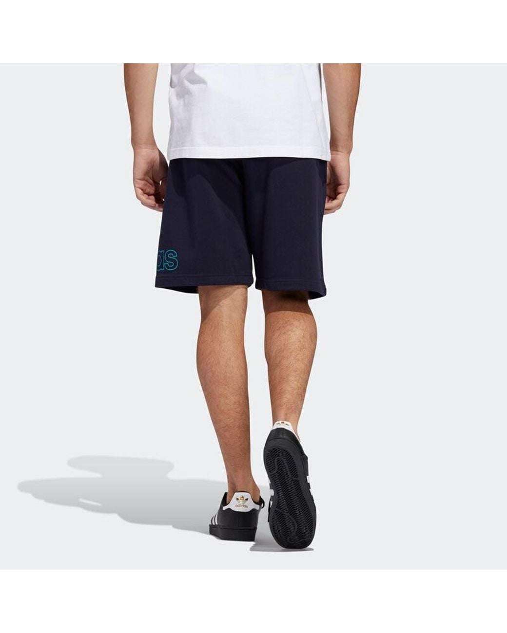 Adidas Blue Originals Pre Game Short Loose Running Sports Shorts for men