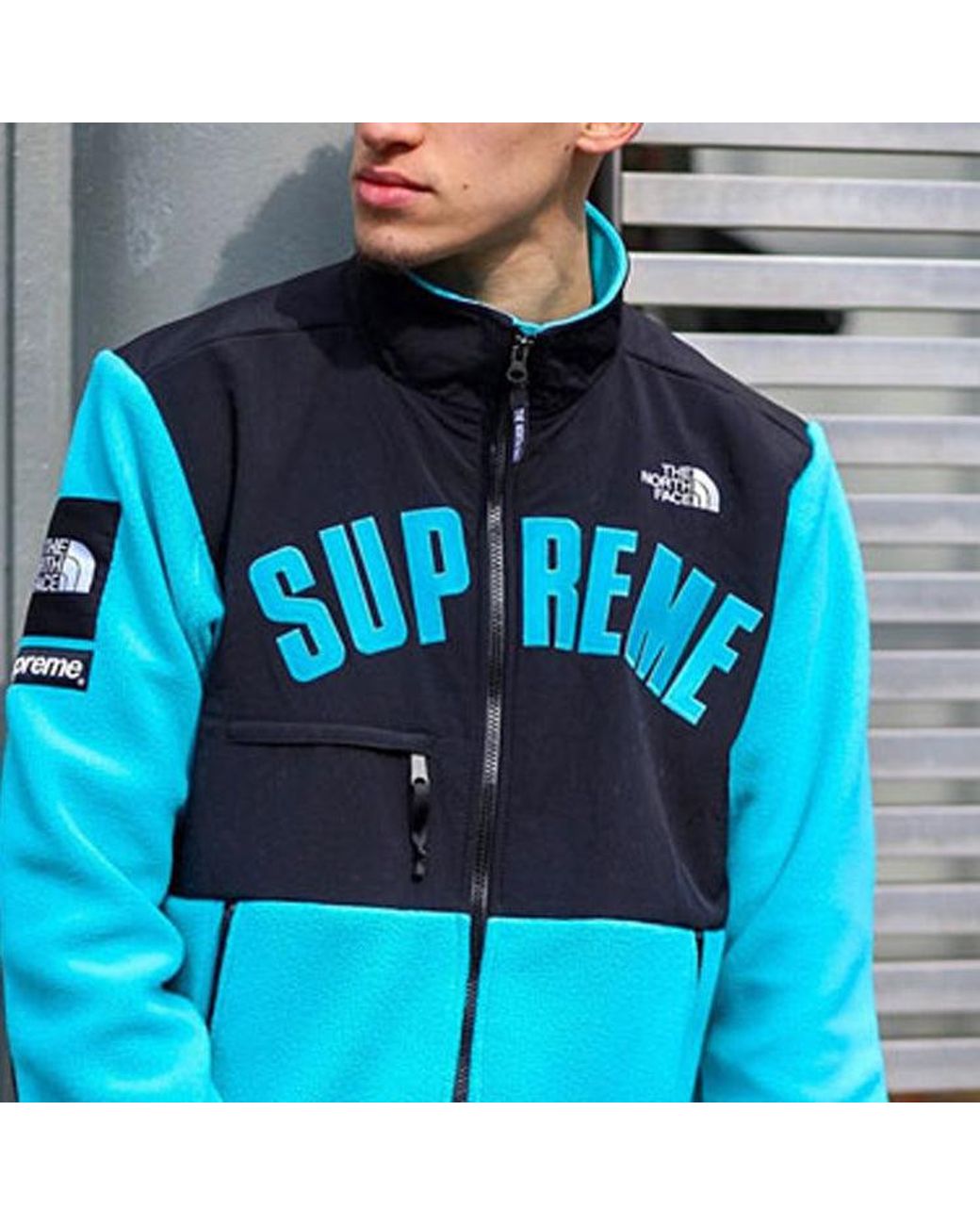 Supreme The North Face Denali Jacket 青 L Supreme X The North Face Arc Logo Denali Fleece Jacket in Blue for