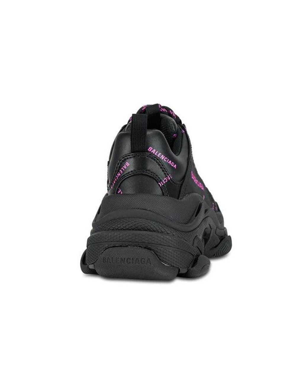 Balenciaga Black (Wmns) Triple S Sneaker 'All Over Logo