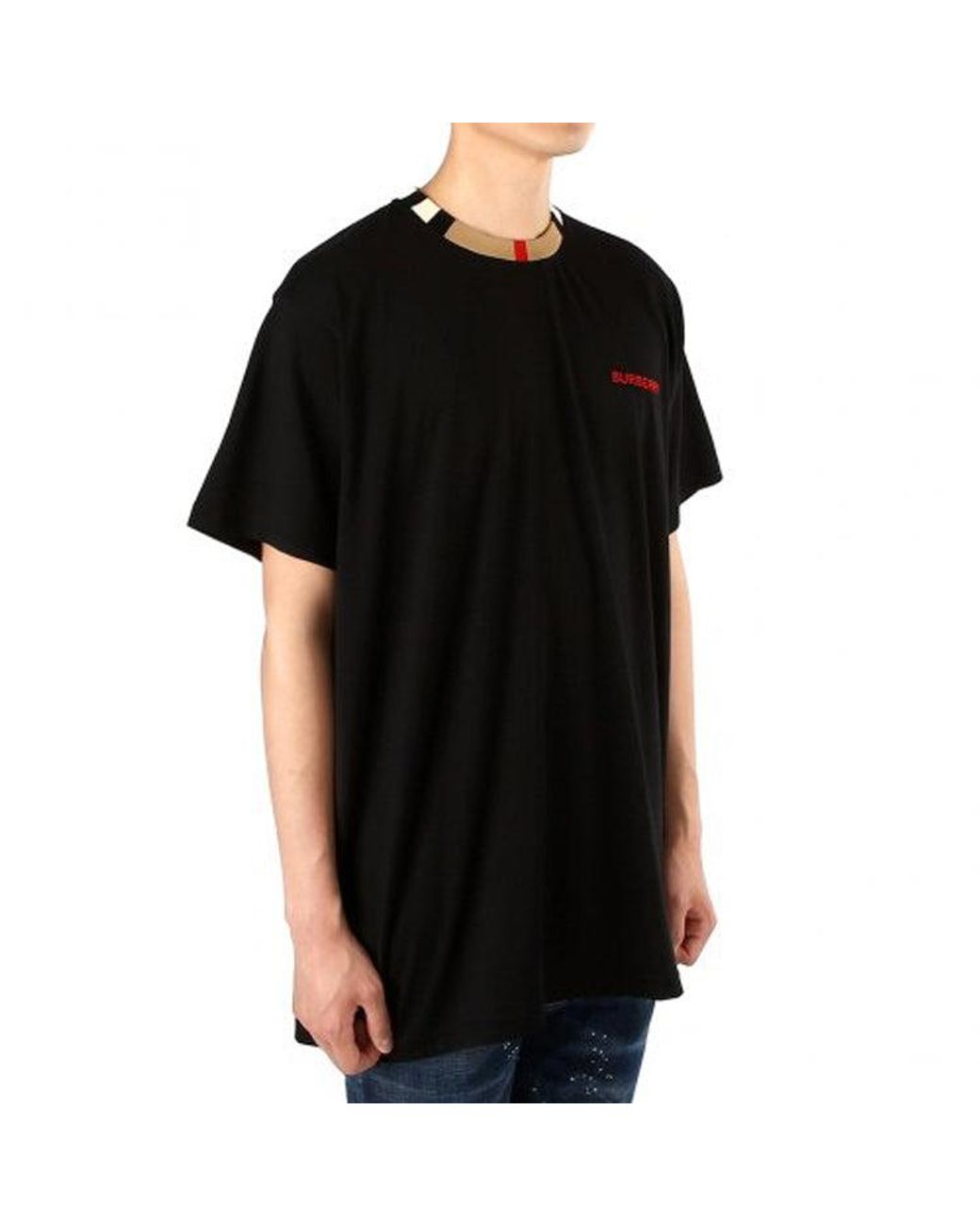 Burberry Black Detail Collar Short Sleeve for men
