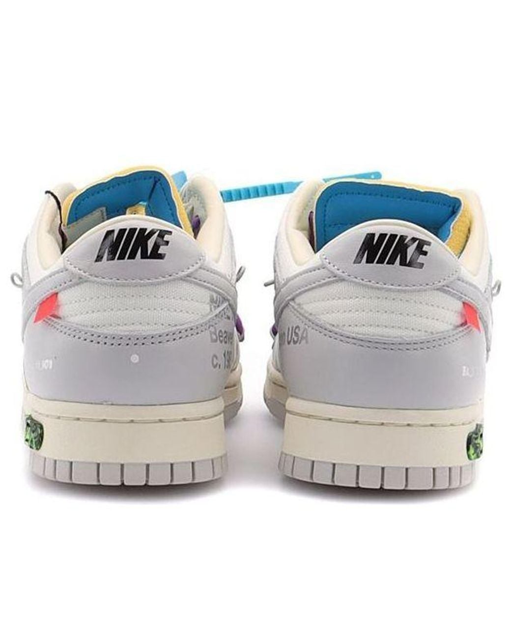 Nike Blue X Off- Dunk Low 'Lot 47 Of 50' for men