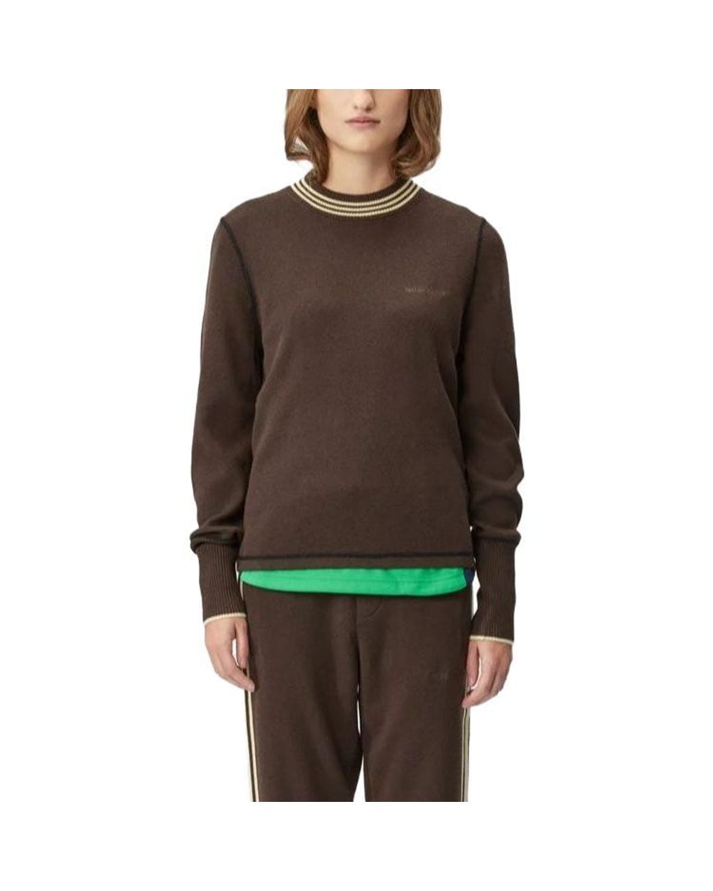 Adidas Black X Wales Bonner Long-Sleeve Knit Sweater 'Dark' for men
