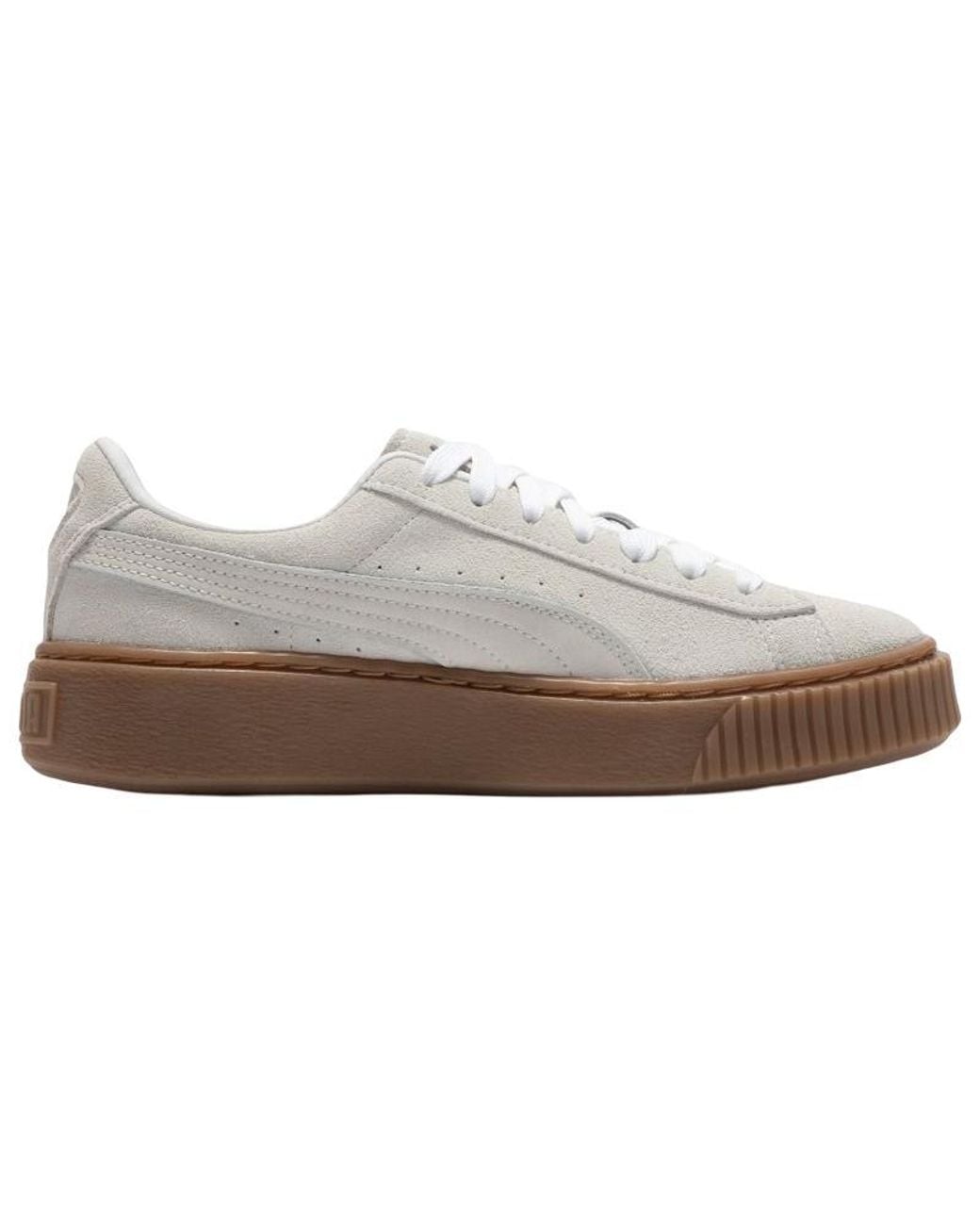 PUMA White (Wmns) Suede Platform Core L 'Whisper'