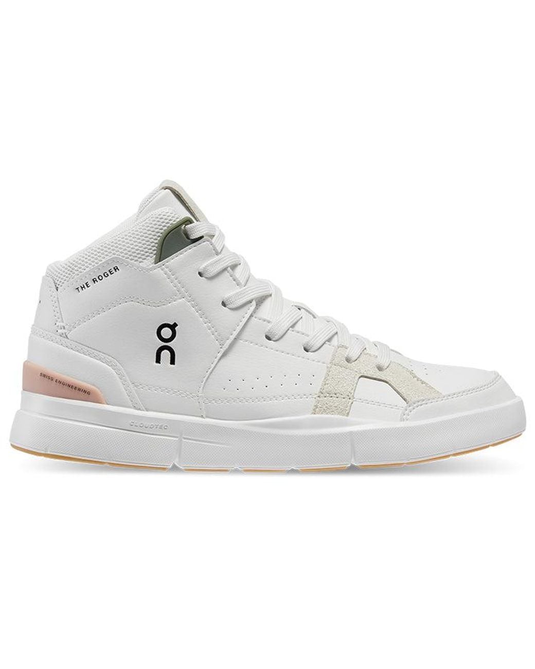 On Shoes White (Wmns) The Roger Clubhouse Mid X Federer Rose'