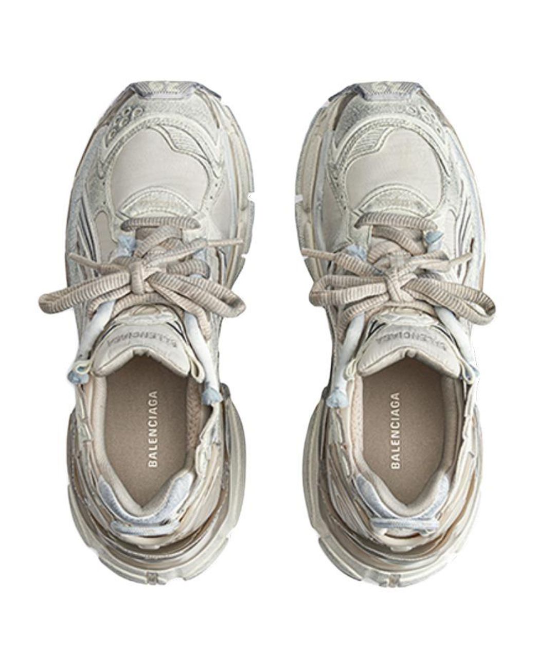 Balenciaga Metallic Runner Sneakers Nylon Suede-Like Fabric' for men