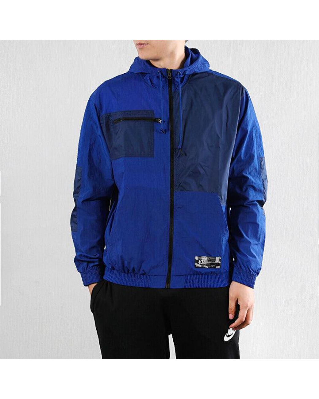 Nike Blue Kd Durant Basketball Sports Hooded Woven Jacket for men
