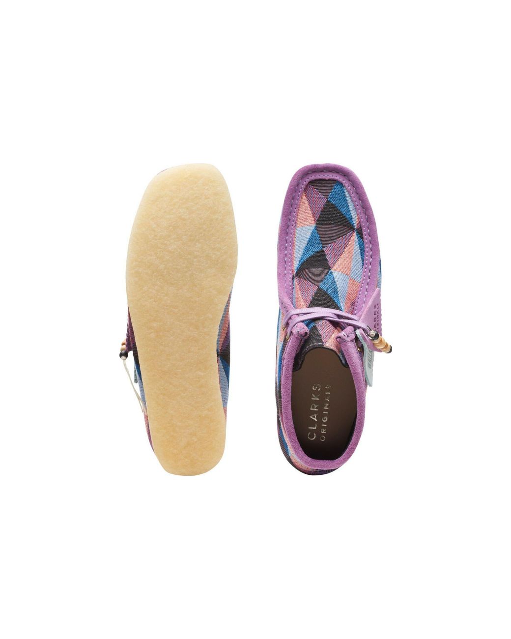 Clarks Blue (Wmns) Wallabee Boots Combination'
